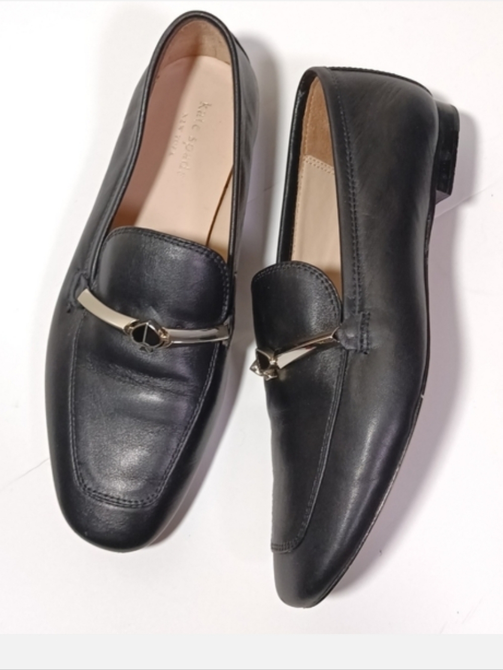 KATE SPADE NEW YORK Women's Black Lana Leather Loafers